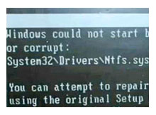 Eksik veya Bozuk Hatası System32\Drivers\Ntfs.sys