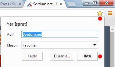 Chrome favori ekleme