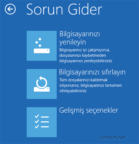 Windows 8.1 sorun gider