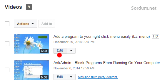 youtube videosunu editleme