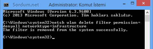 wlan filtresini kaldırma