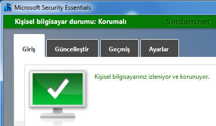 Microsoft Security Essentials kayboldu