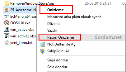 Resim önizleme