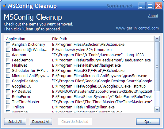 msconfig cleanup