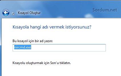 kisayol oluştur