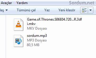 vlc medya player ile ses ayrıldı