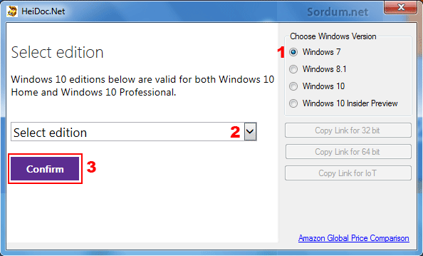 windows ISO downloader ile Windows indirelim