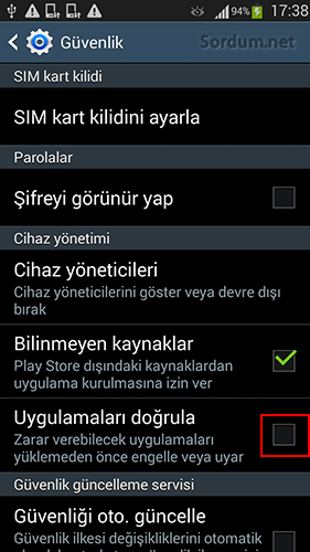 uygulamaları doğrula