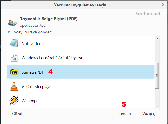 firefox dahili pdf görüntüleyicisini değiştir