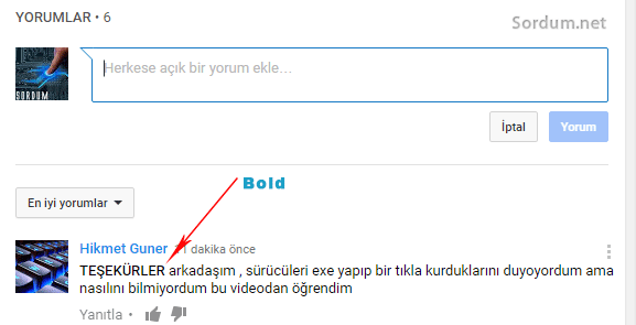 Youtube text karakteri