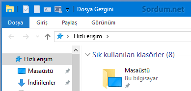 hızlı erişime ilaveler