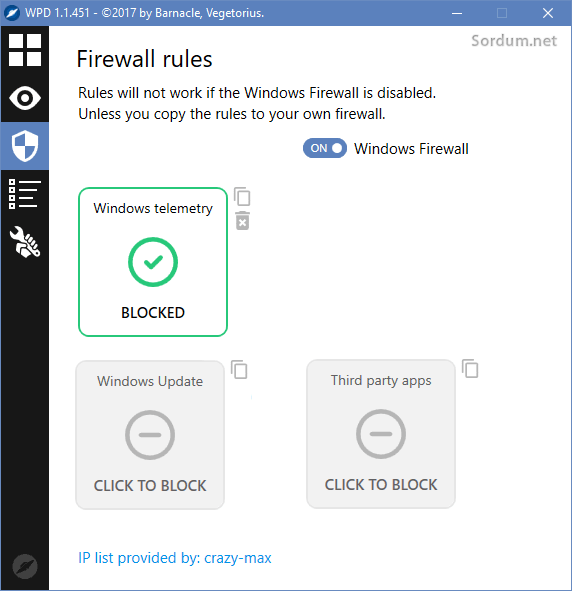 Wpd firewall kuralları