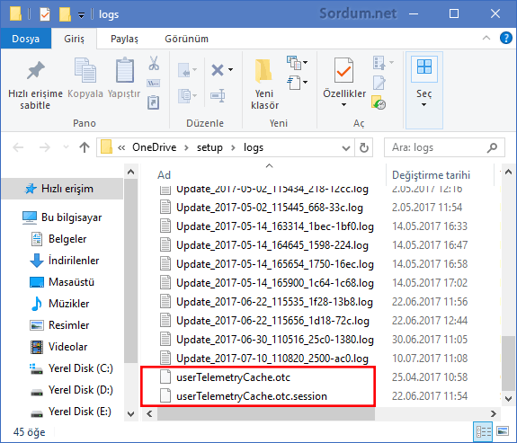 OneDrive Telemetry