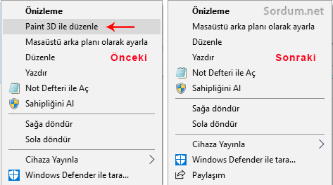 3d ile düzenle varken ve yokken karşılaştırma