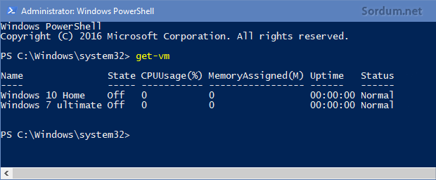 Powershell ile sanal makinalarımızı listeletelim