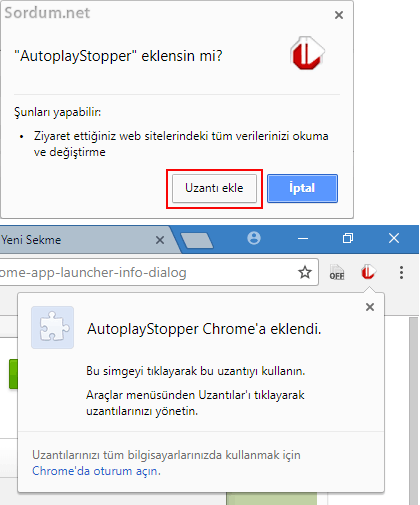 Autoplay stopper kurulum