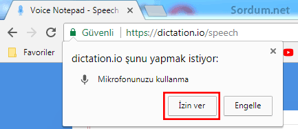 chromede mikrofona izin ver