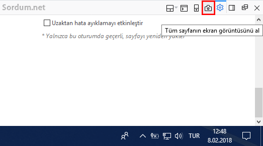 firefox tamsayfanın ekran görüntüsünü al