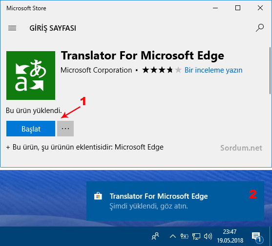 Microsoft EDGE çeviri özelliğini başlatalım