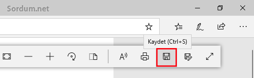 Microsoft EDGE de pdf üzerindeki değişiklikleri kaydetmek