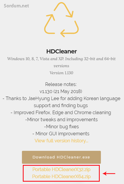hd cleaner for windows 98