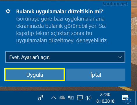 Bulanık uygulamalar düzeltilsin