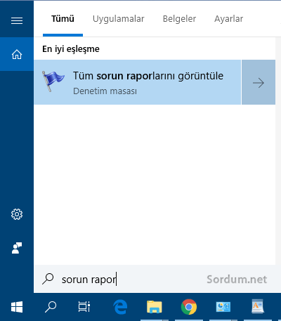 Aramaya sorun raporları