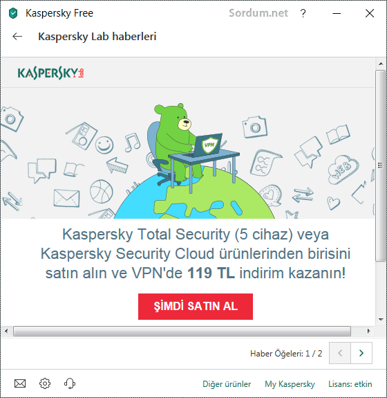 kaspersky satınal