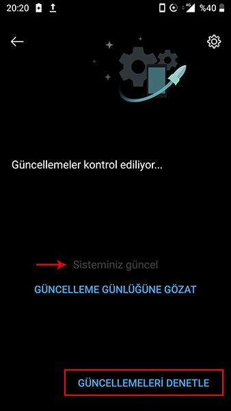 Android sisteminiz güncel