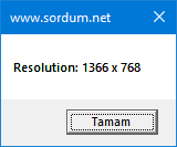 vbs ile Ekran çözünürlüğü