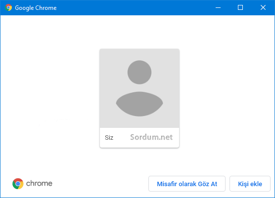 Chrome geçerli kullanıcı