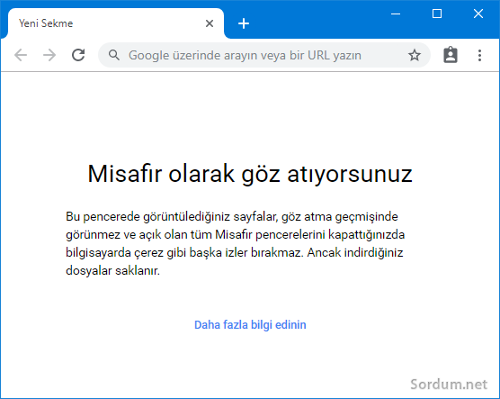 Chrome misafir olarak gözat