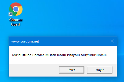 Vbs chrome misafir modu