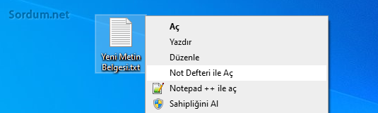 Not defteri ila aç ikonsuz