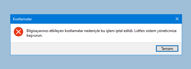 Program yasaklandı