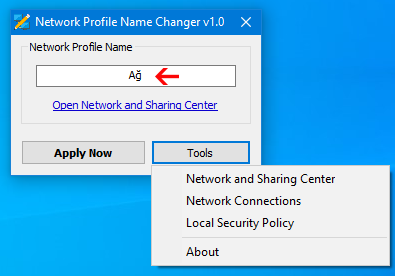 Network Profil Name changer