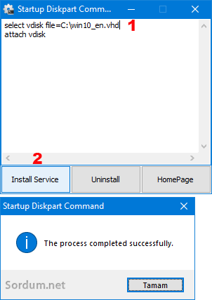 Startup diskpart Command