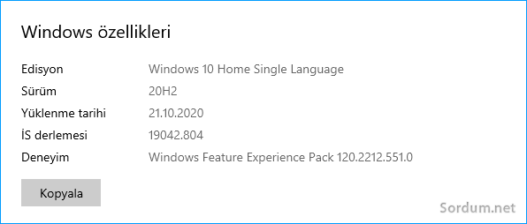 Windows 10 hakkında bilgileri