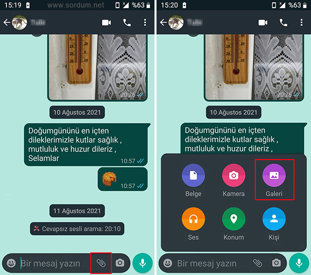 WhatsApp ye resim nasıl eklenir