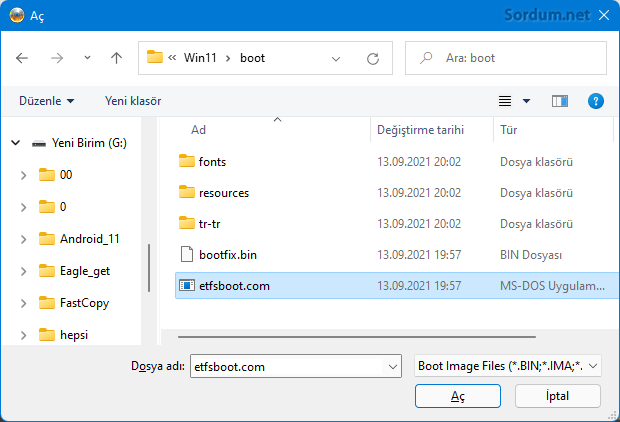 eftsboot dosyası