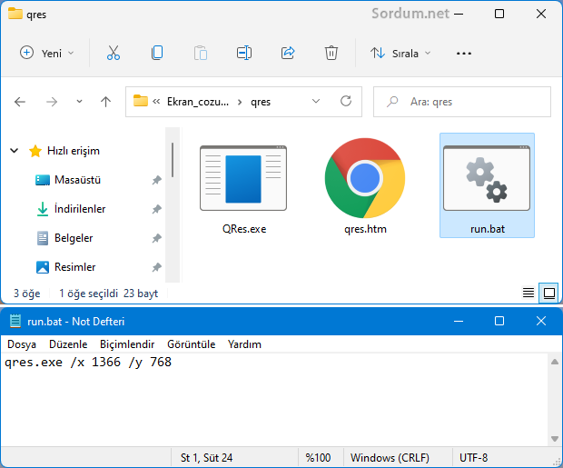 qres bat komutları
