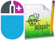 sağ tuş menüsüne Notepad plus