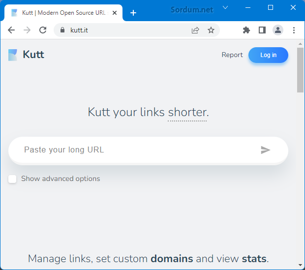 kutt.it kısa URL servisi