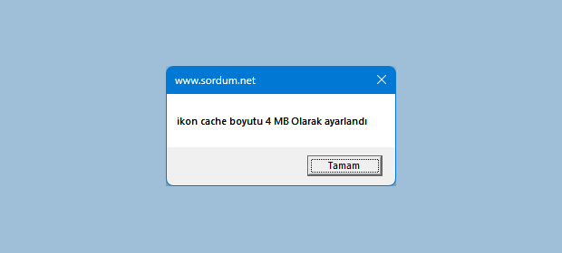 İkon önbelleği ayarlandı