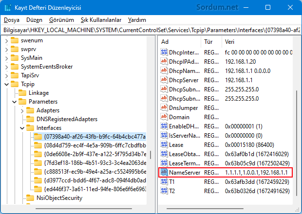 Registry de DNS ler