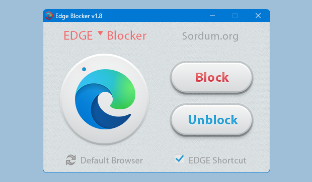 EDGE Blocker arayüzü