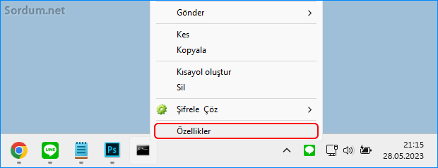 komut istemi özellikleri