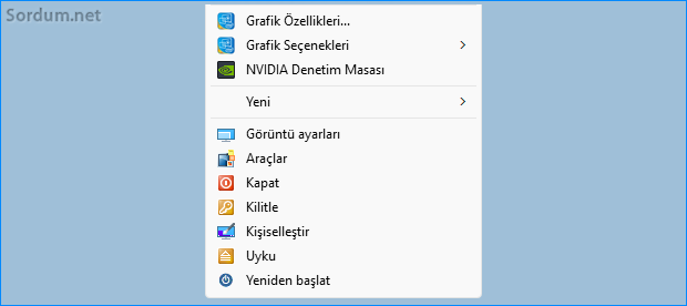 Sağ tuşa uyku , kapat , kilitle...
