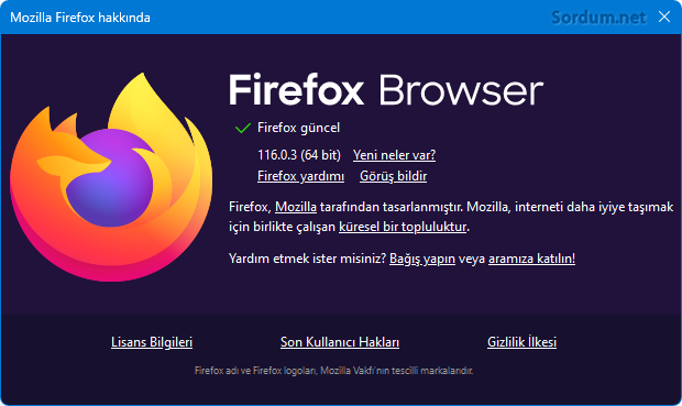 Firefox Hakkında