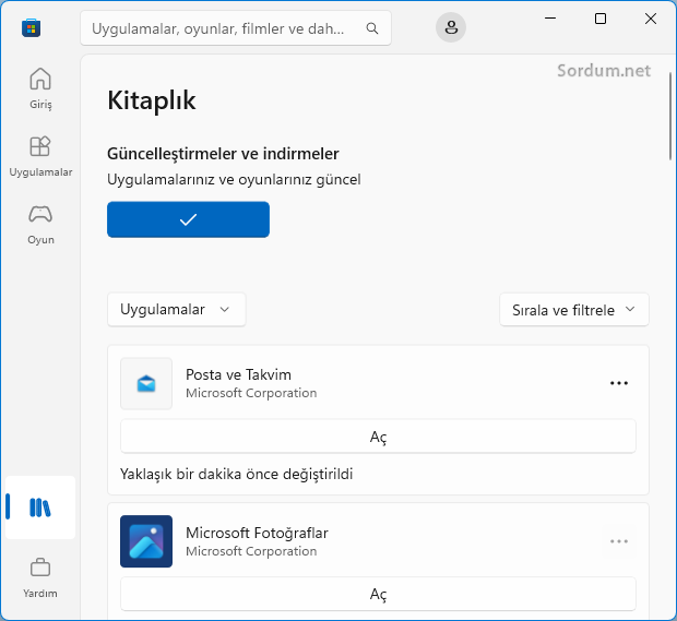 Uygulama ve Oyunlarınız güncel